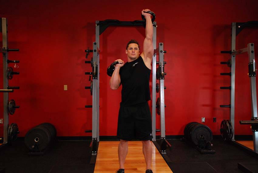Alternating Kettlebell Press variant 2