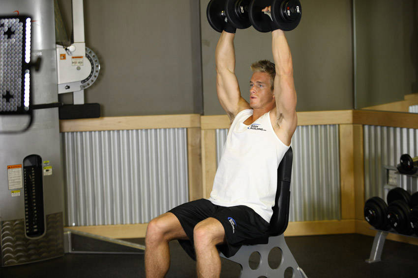 Arnold Dumbbell Press variant 2