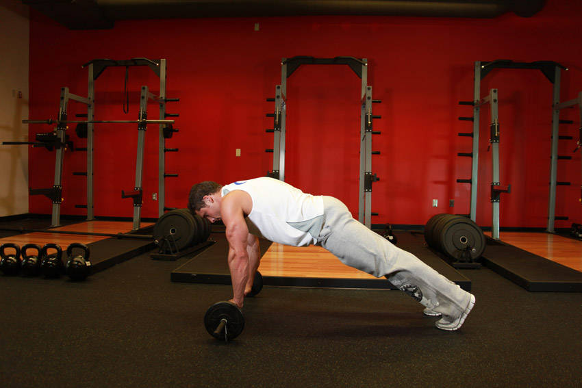 Barbell Ab Rollout variant 2
