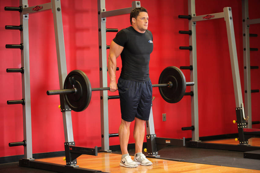 Barbell Shrug Behind The Back variant 2