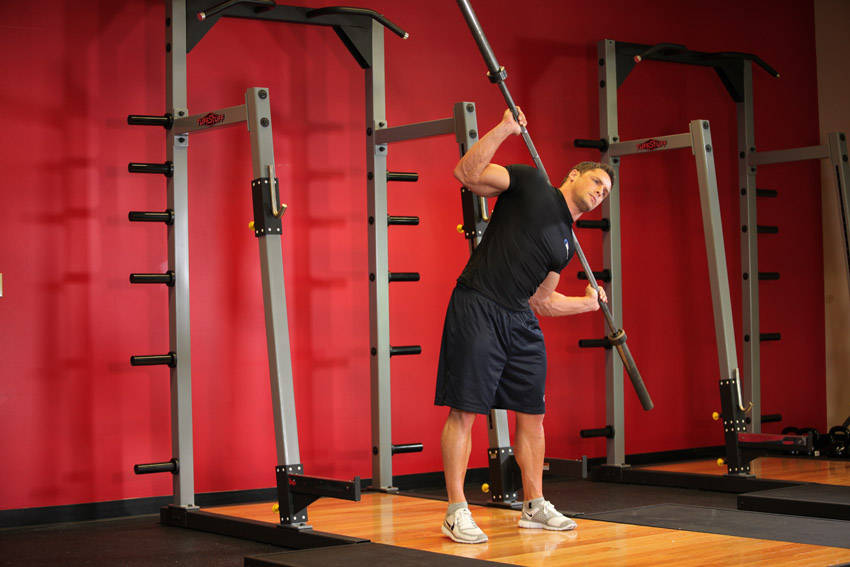 Barbell Side Bend variant 2