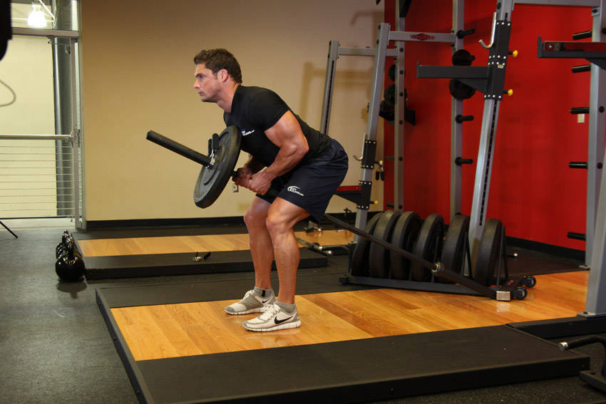 Bent Over Two-Arm Long Bar Row variant 2