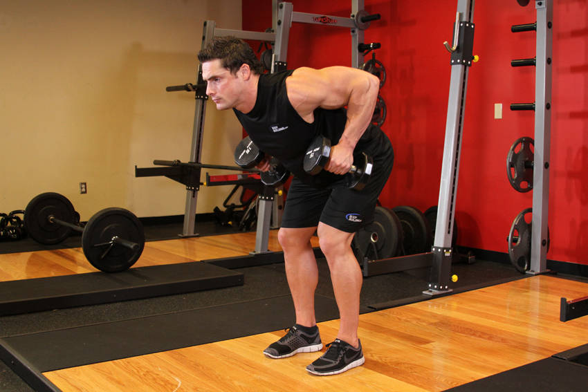 Bent Over Two-Dumbbell Row variant 2