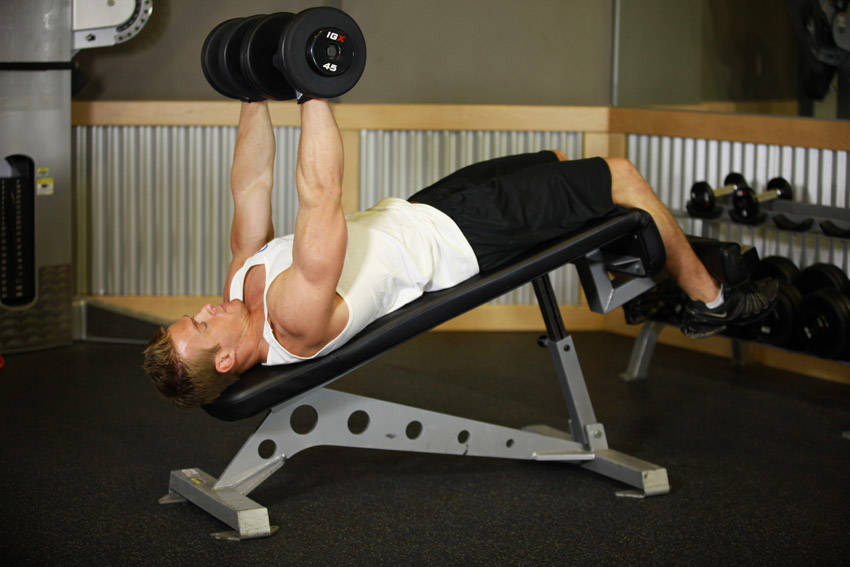 Decline Dumbbell Bench Press variant 2