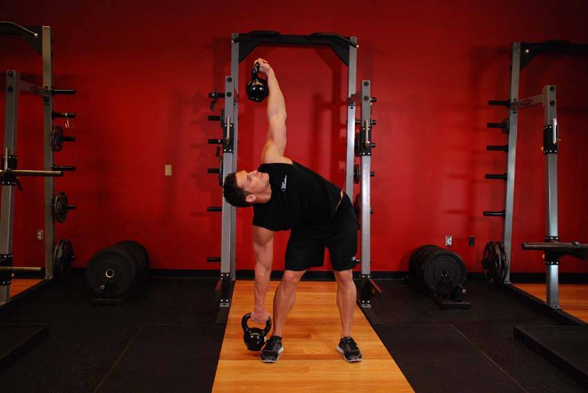 Double Kettlebell Windmill variant 2