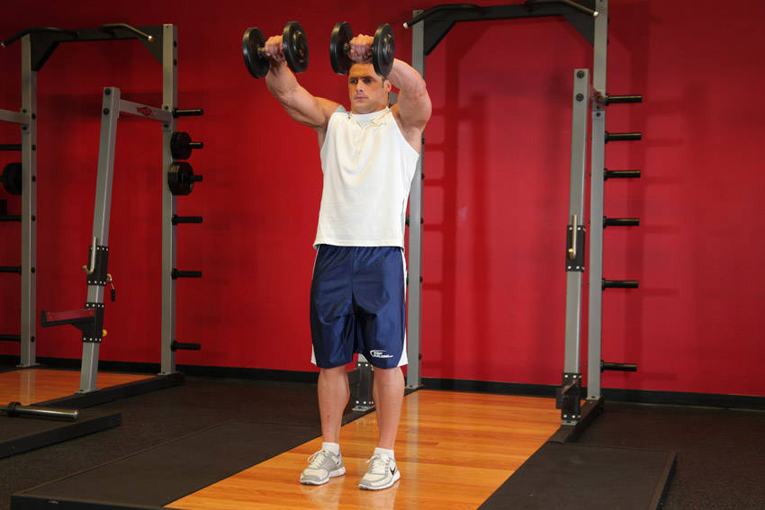 Front Two-Dumbbell Raise variant 2