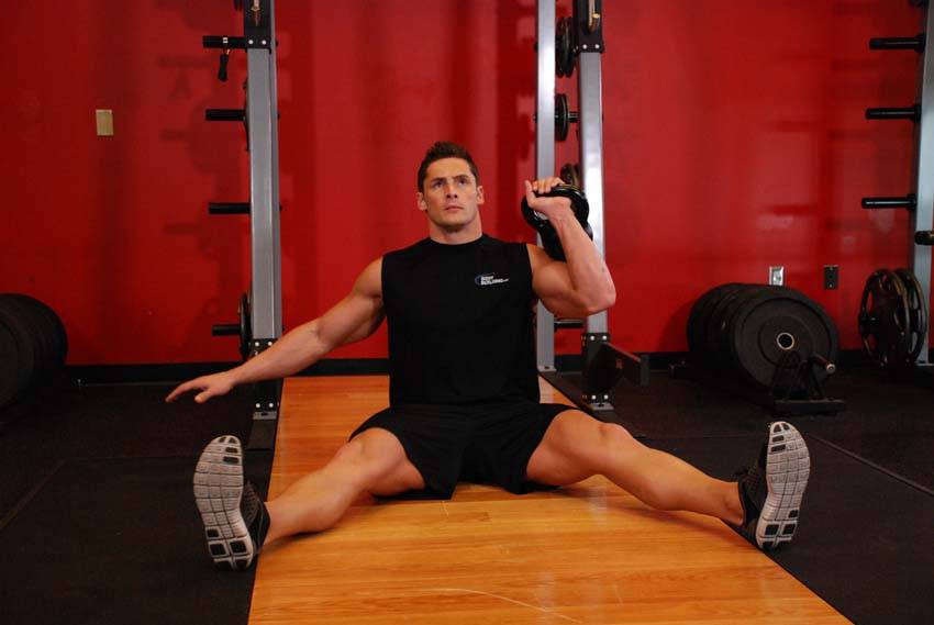 Kettlebell Seated Press