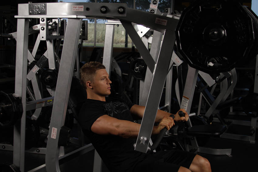 Leverage Decline Chest Press variant 2