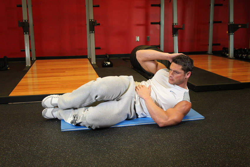 Oblique Crunches - On The Floor variant 2