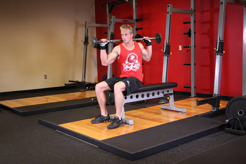 Seated Barbell Twist variant 2
