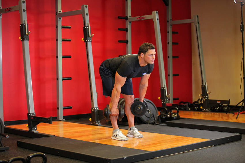 Stiff-Legged Dumbbell Deadlift variant 2